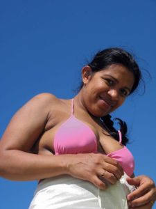 Nude Indian Bhabhi in Pink Bikini